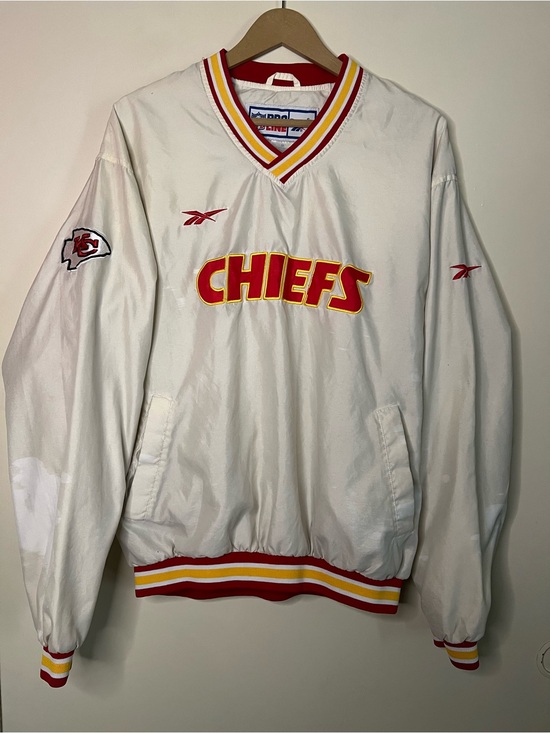 Reebok Other - Vintage Reebok Pro Line Kansas City Chiefs Pullover Windbreaker Jacket M *FLAWS*